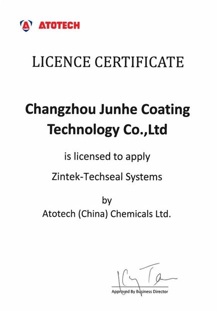 China Changzhou Junhe Technology Stock Co.,Ltd Certificaten